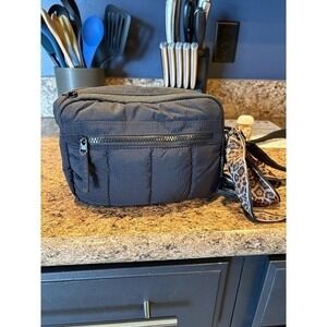 Crossbody Bags for Women Travel Purse Puffy Shoulder Handbag Wallet RFID Black